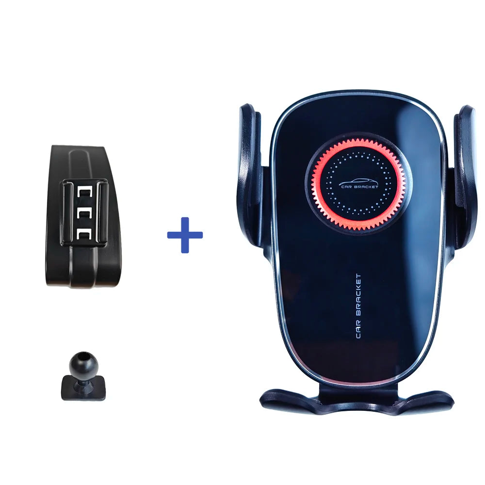 Custom-made base phone holder with magnetic attachment or wireless charger