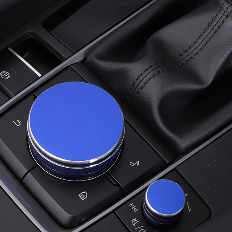 Caches Molette Multimédia & Bouton de Volume en Aluminium – Mazda 3 BP