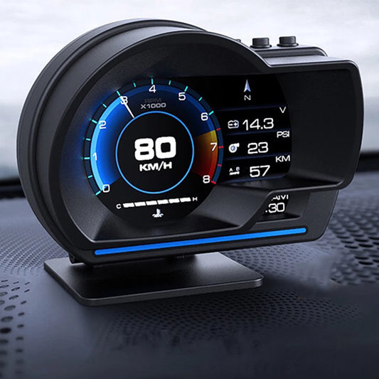 Newest A501 Car Head Up Display OBD2 Smart Car HUD Turbo Gauge Digital Odometer Security Alarm Water&amp;Oil temp RPM Auto Meter