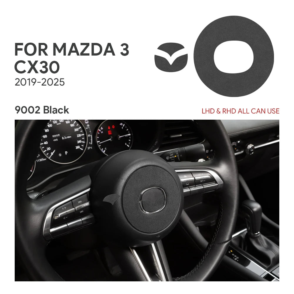 Suede steering wheel trim protection