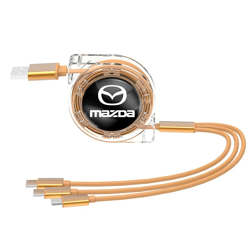 Câble de Charge Rapide 3-en-1 Rétractable – Mazda