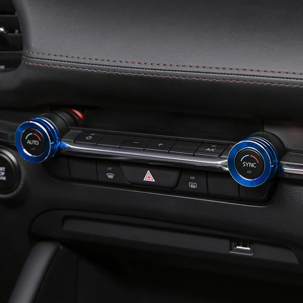 Decorative rings for air conditioning buttons