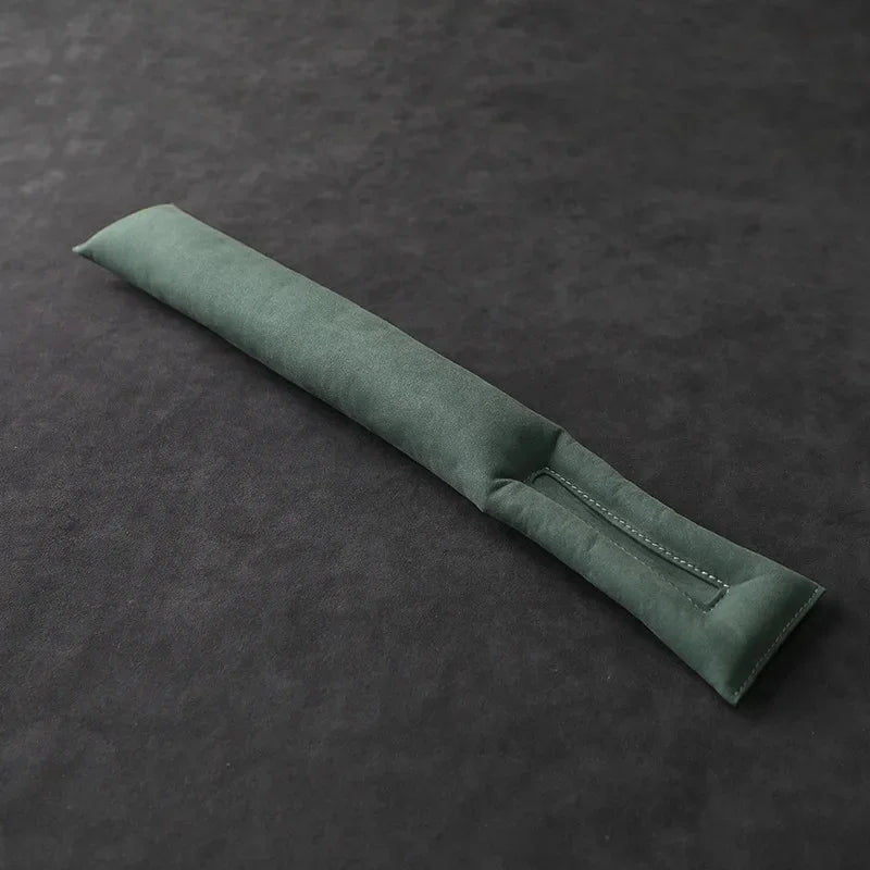 Suede seat gap filler cushion