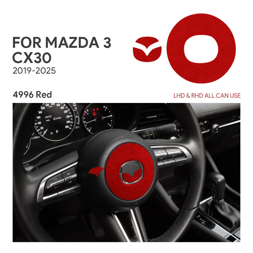 Suede steering wheel trim protection