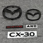 Kit Logos & Lettrages Noirs Blackout – Mazda CX-30