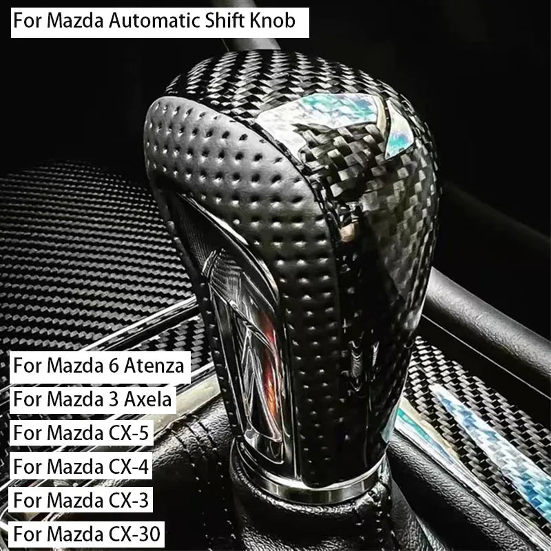 Pommeau de Vitesse Automatique en Fibre de Carbone – Mazda