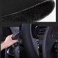 Microfiber leather steering wheel cover to sew