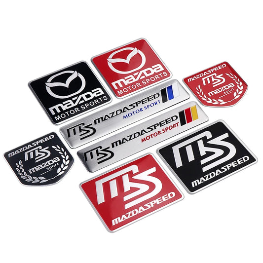 Car Styling 3D Aluminum Flag Logo Stickers Badge Emblem Decals Decoration For Mazda Speed ​​3 5 6 BK CX-3 CX-5 CX7 CX-7 Demio Axel