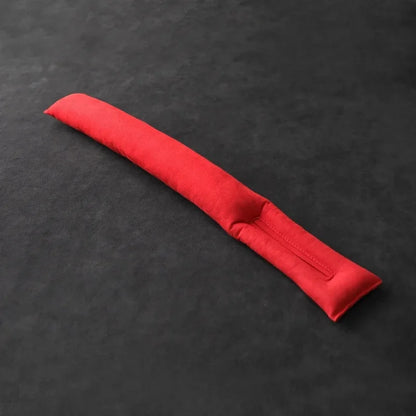 Suede seat gap filler cushion