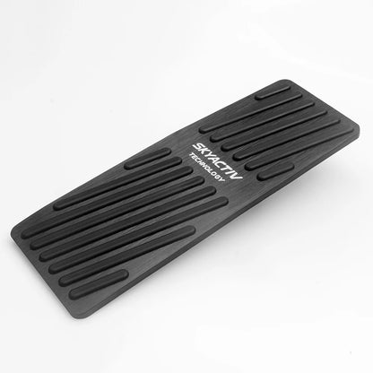 Aluminum brake, accelerator and footrest pedal covers for manual and automatic transmission