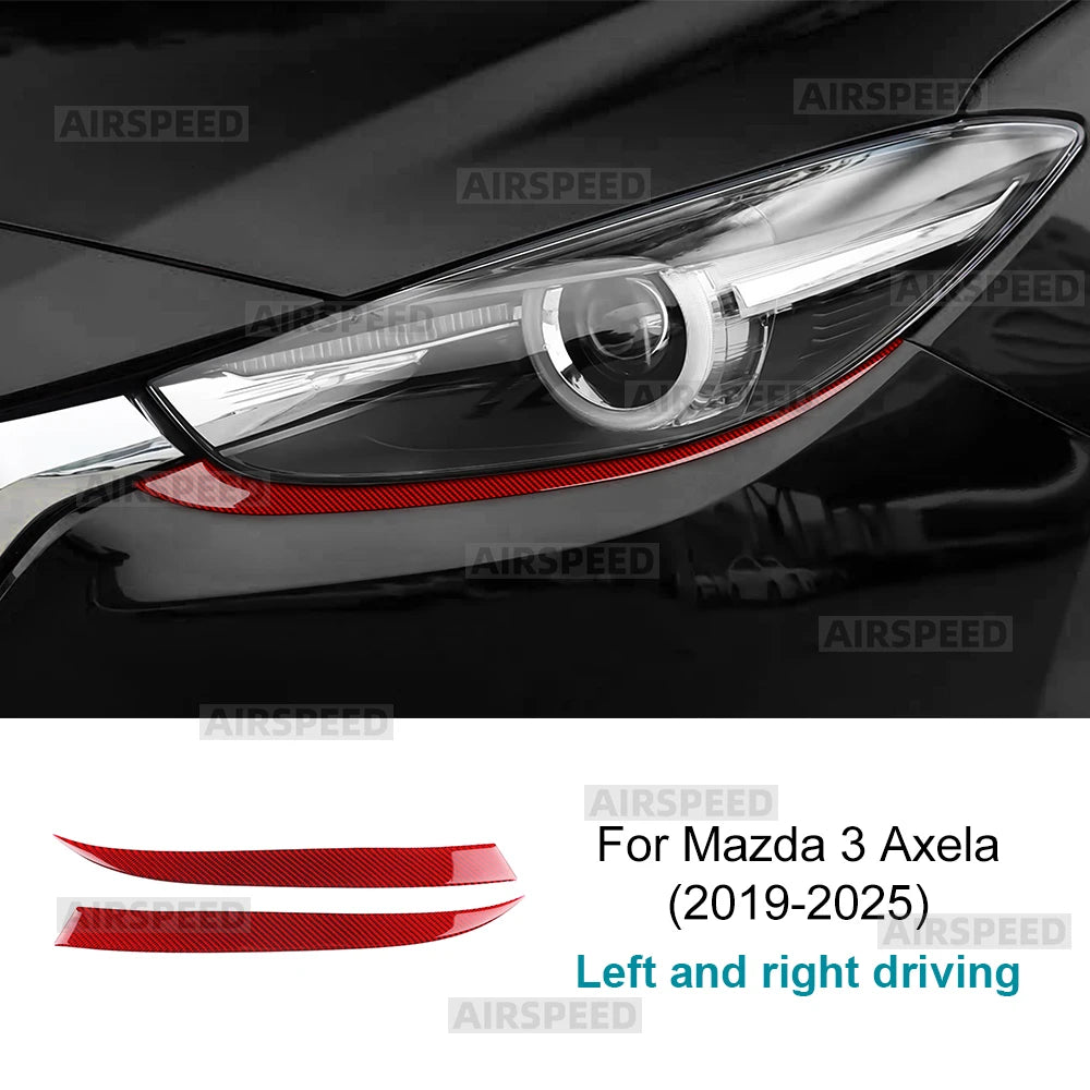 Sourcils de phares en fibre de carbone autocollants – Mazda 3 BP berline & compacte – photo 8