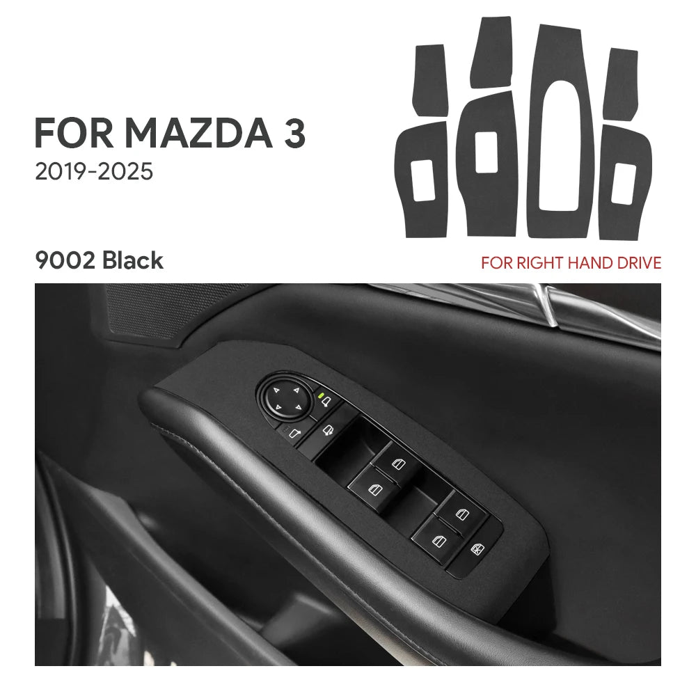 Suede interior window regulator panel protection