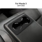 Suede rear cup holder trim protection