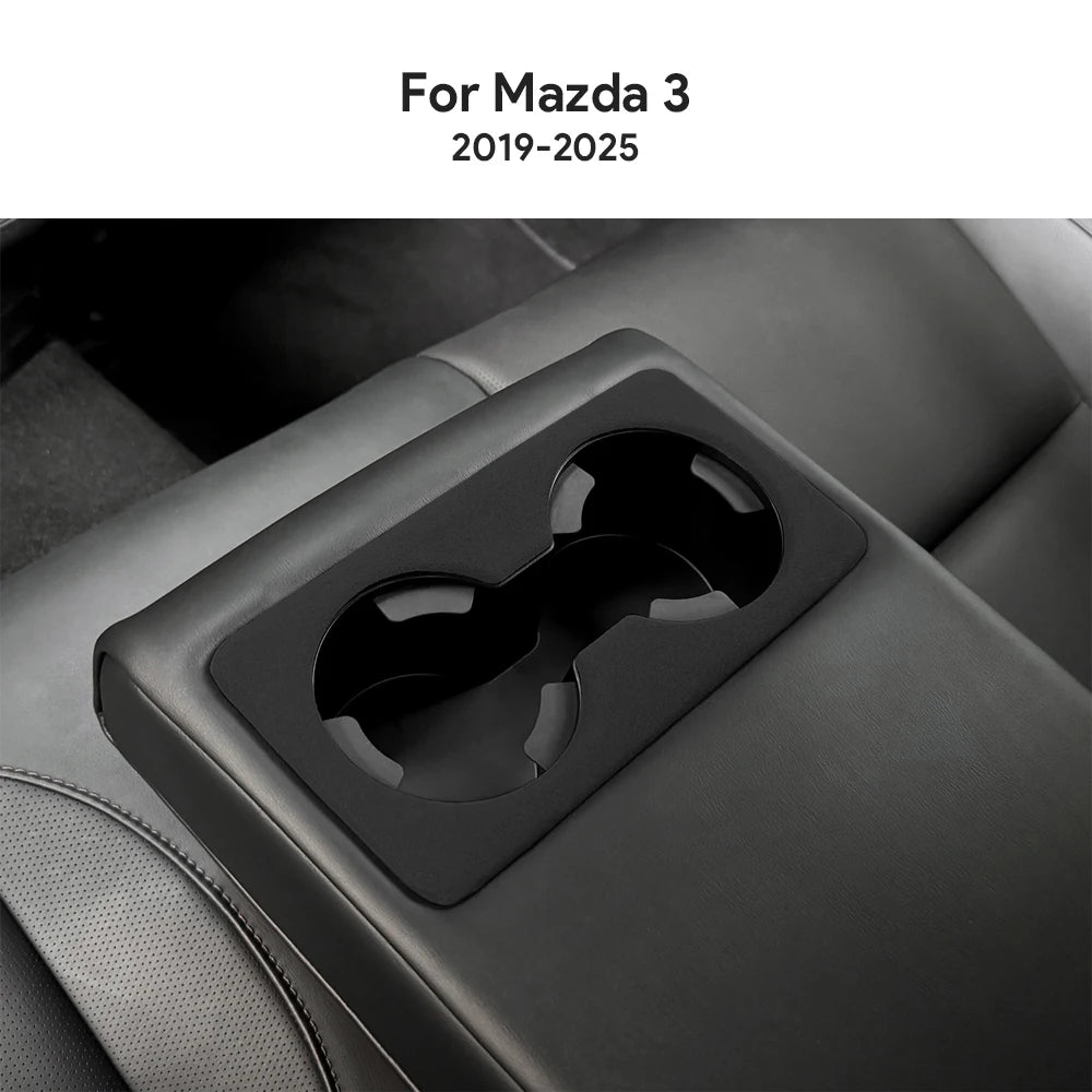 Suede rear cup holder trim protection