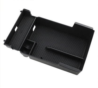 Center armrest organizer with shallow non-slip mat