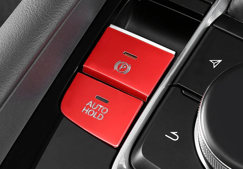 Decorative cover for Auto-Hold / handbrake and Start engine buttons
