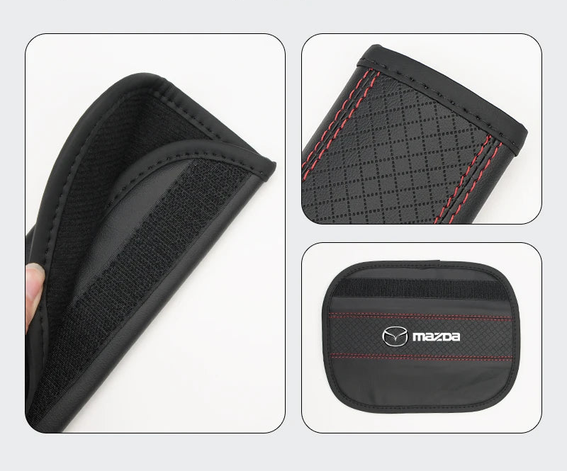 Soft Leatherette Seat Belt Pad – Mazda Edition