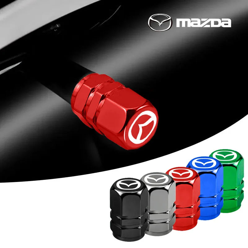 Colored metal valve caps - Mazda Edition