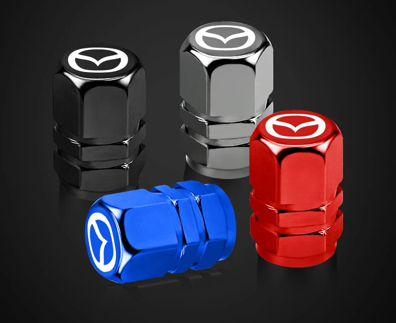 Colored metal valve caps - Mazda Edition