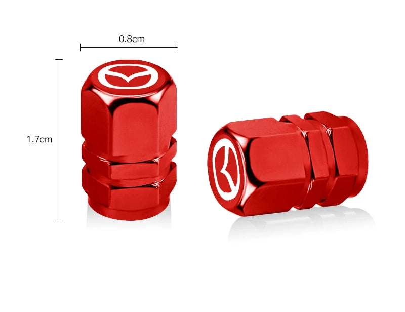 Colored metal valve caps - Mazda Edition