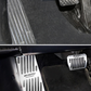 Aluminum brake, accelerator and footrest pedal covers for manual and automatic transmission