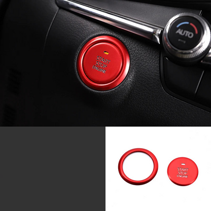 Decorative ring start stop engine button