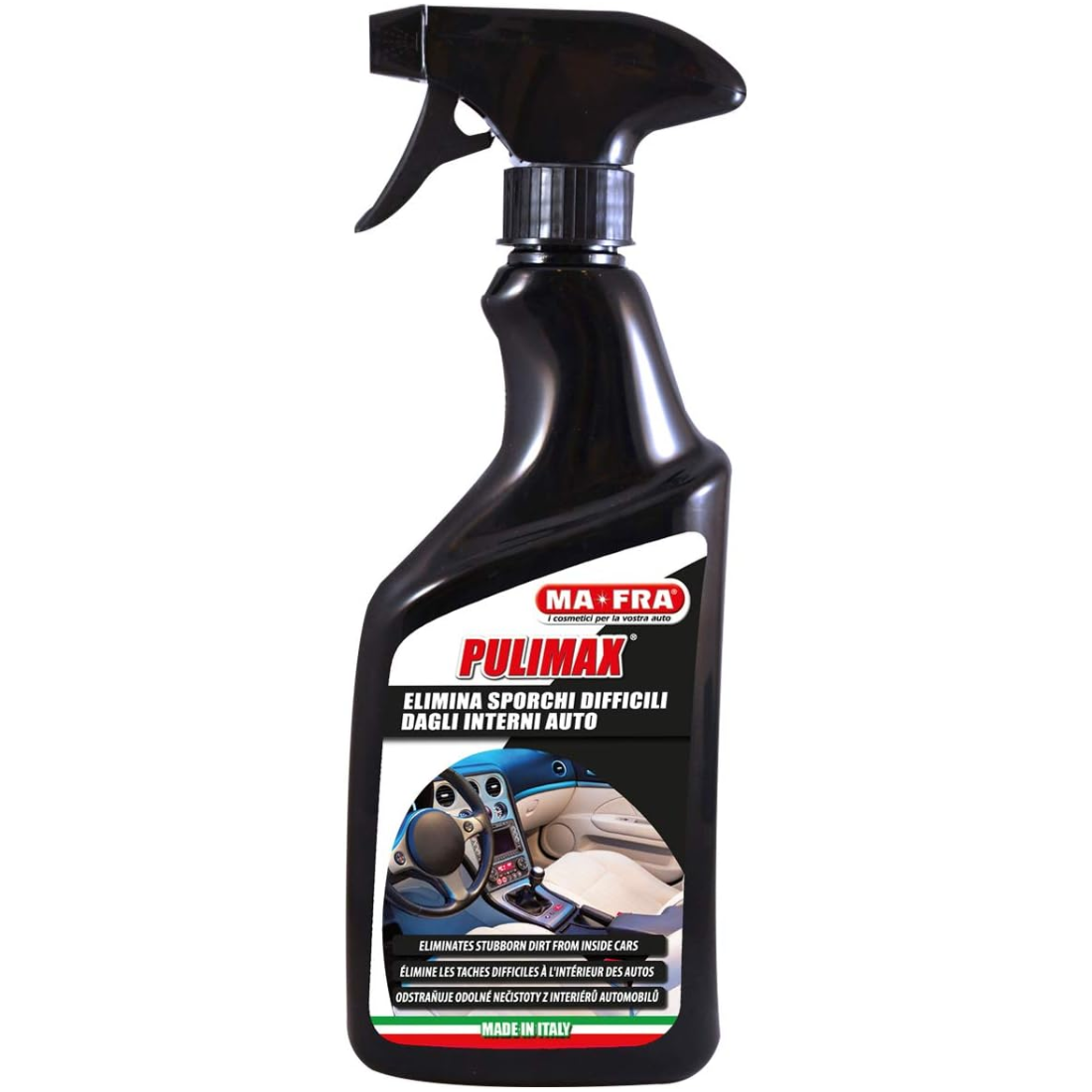 🧽 Mafra Pulimax Car Interior Cleaner 500ml – Plastics &amp; Fabrics – Revives Colors Neutralizes Odors &amp; Leaves a Fresh Scent 🌿