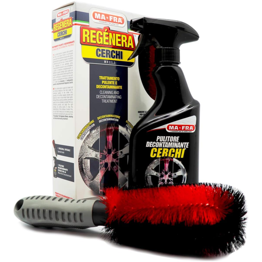 Mafra Rim Regeneration Kit – Total Cleaning &amp; Decontamination with 500ml Iron Cleaner + Brake Dust Brush