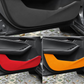 Suede anti-kick protection for doors