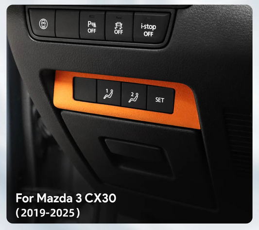 Suede seat memory adjustment panel trim protection