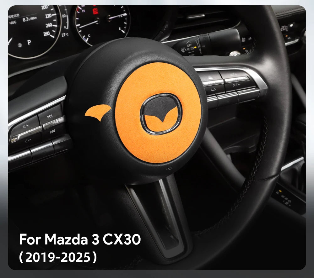 Suede steering wheel trim protection