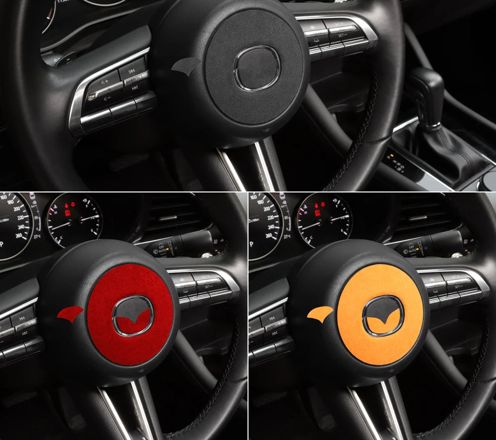 Suede steering wheel trim protection