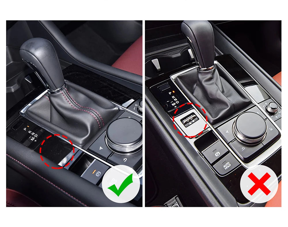 Suede center console and lever protection