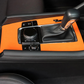 Suede center console and lever protection