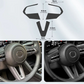 Suede steering wheel button trim protection