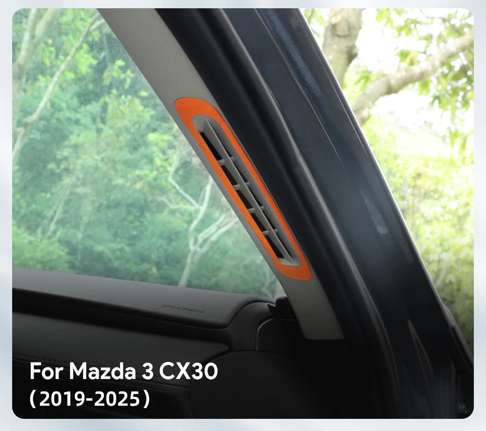 Suede pillar air outlet trim protection