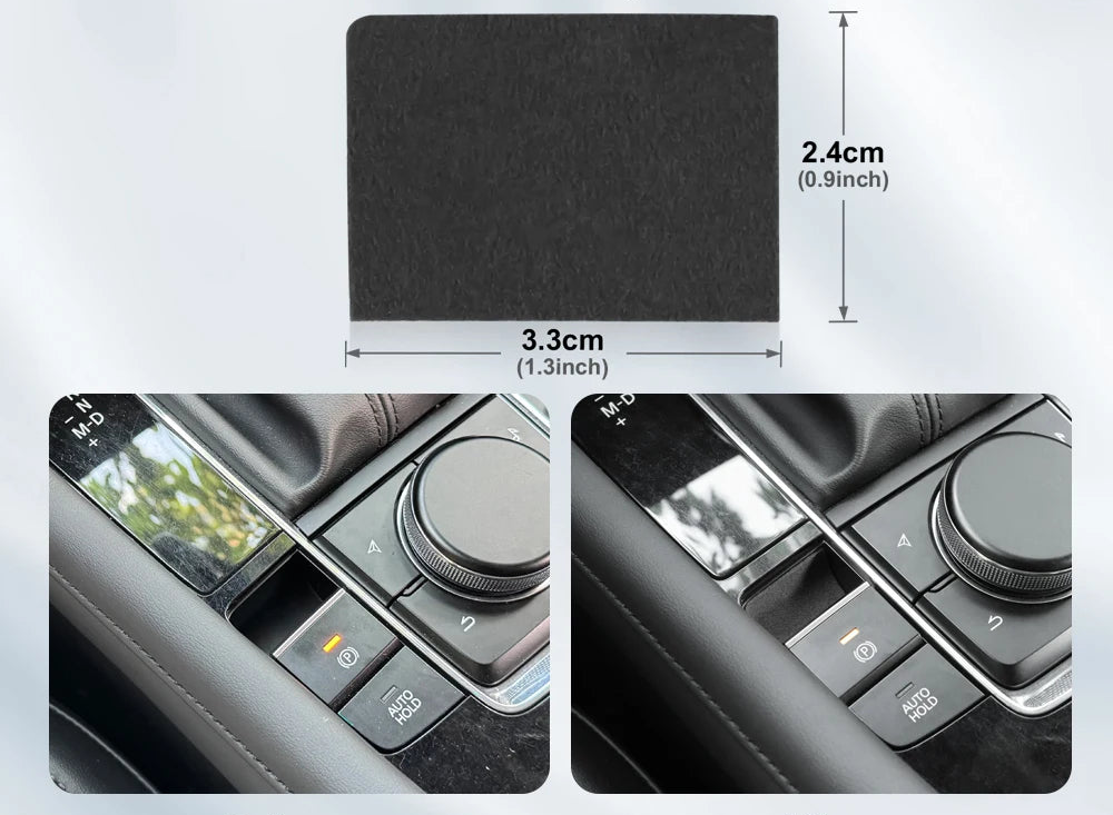 Suede electronic brake lining protection