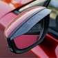 Rearview mirror rain shields