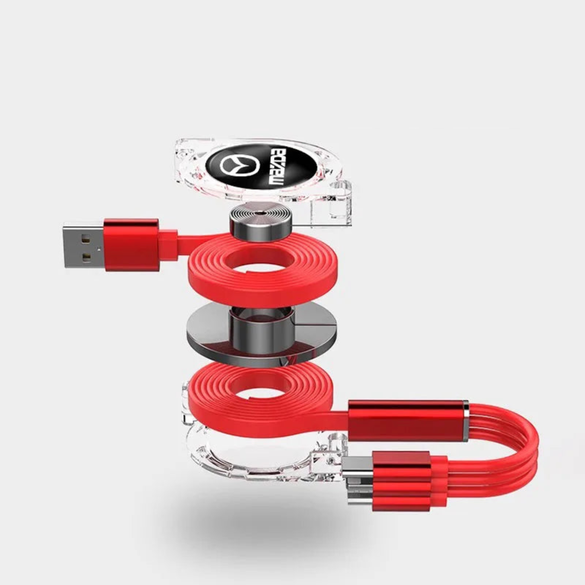 Câble de Charge Rapide 3-en-1 Rétractable – Mazda