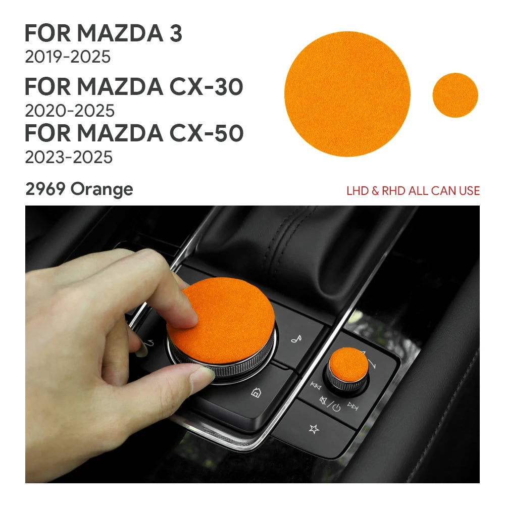 Suede central multimedia button trim protection