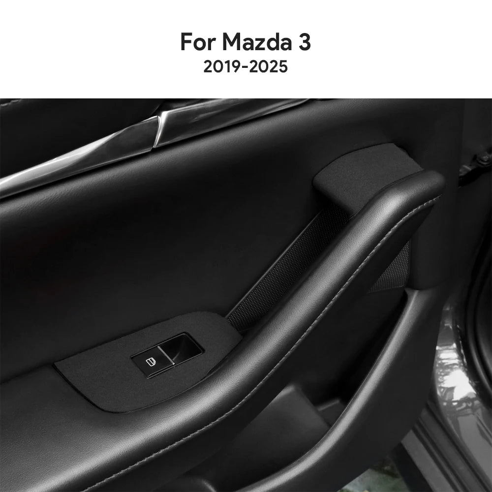 Suede interior window regulator panel protection