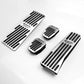 Aluminum brake, accelerator and footrest pedal covers for manual and automatic transmission