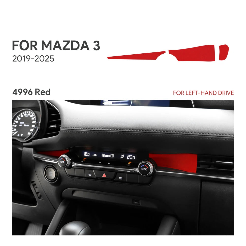 Suede dashboard air outlet panel trim protection