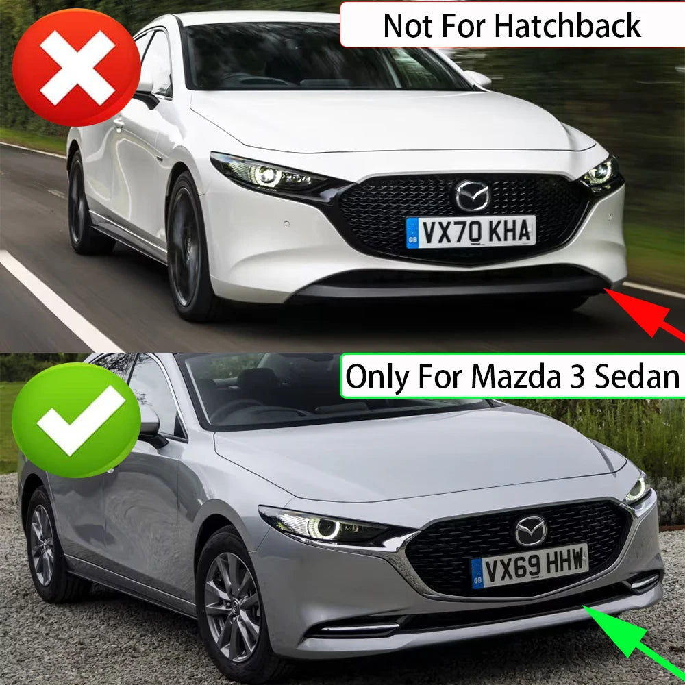 Lame de Pare-Chocs Avant 3 Pièces – Mazda 3 Berline BP