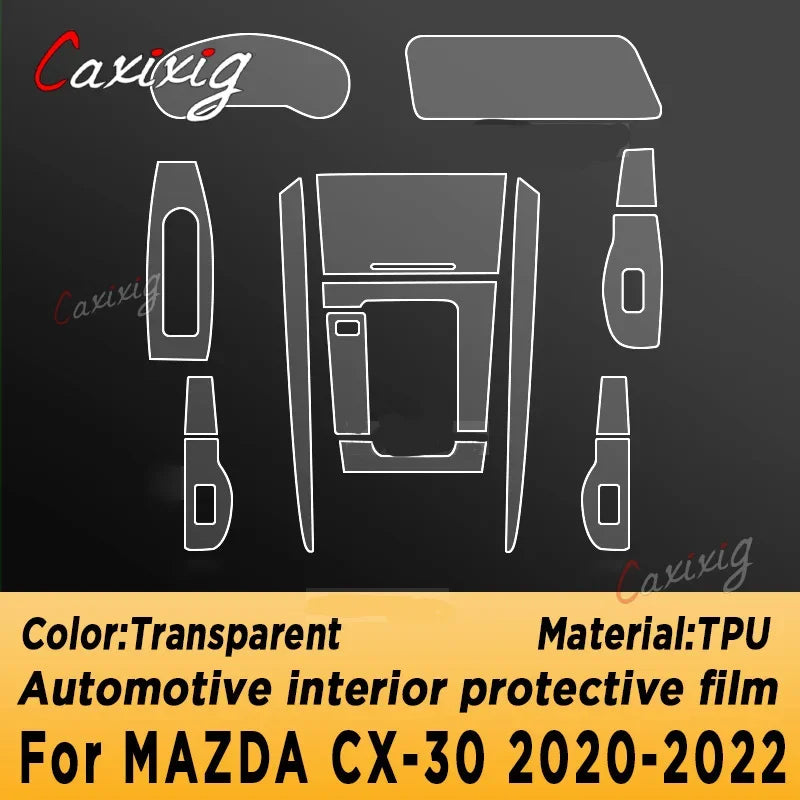 Film de Protection TPU Transparent Anti-Rayures – Console Centrale & Écran