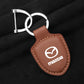 Leather keychain with emblem - Mazda Edition