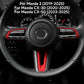 Suede steering wheel button trim protection