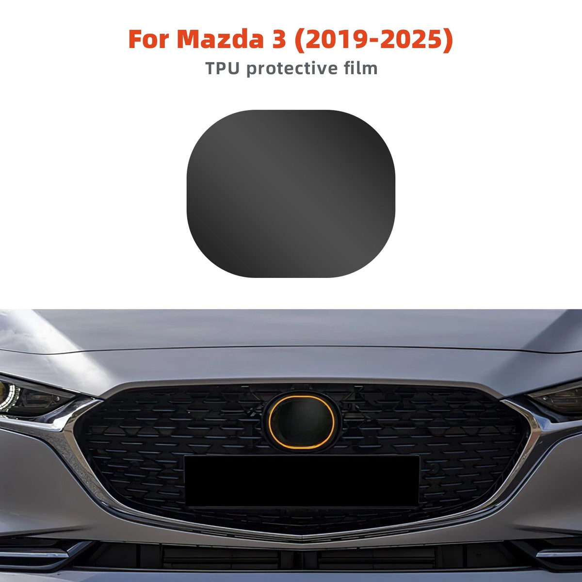 Film Teinté Noir Fumé pour Logo Avant – Mazda 3 BP