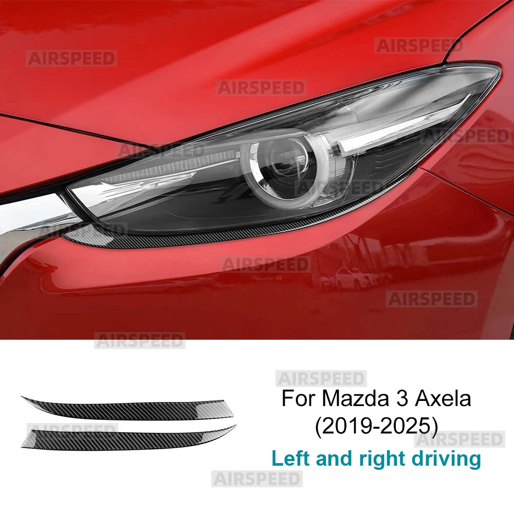 Sourcils de phares en fibre de carbone autocollants – Mazda 3 BP berline & compacte – photo 7