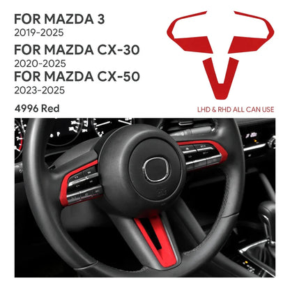 Suede steering wheel button trim protection